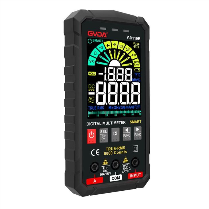 5. põlvkonna digitaalne multimeeter, must värv