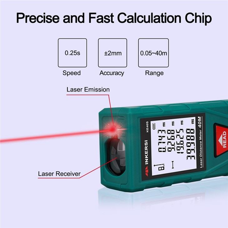 Hand Held Laser Distance Meter 40m