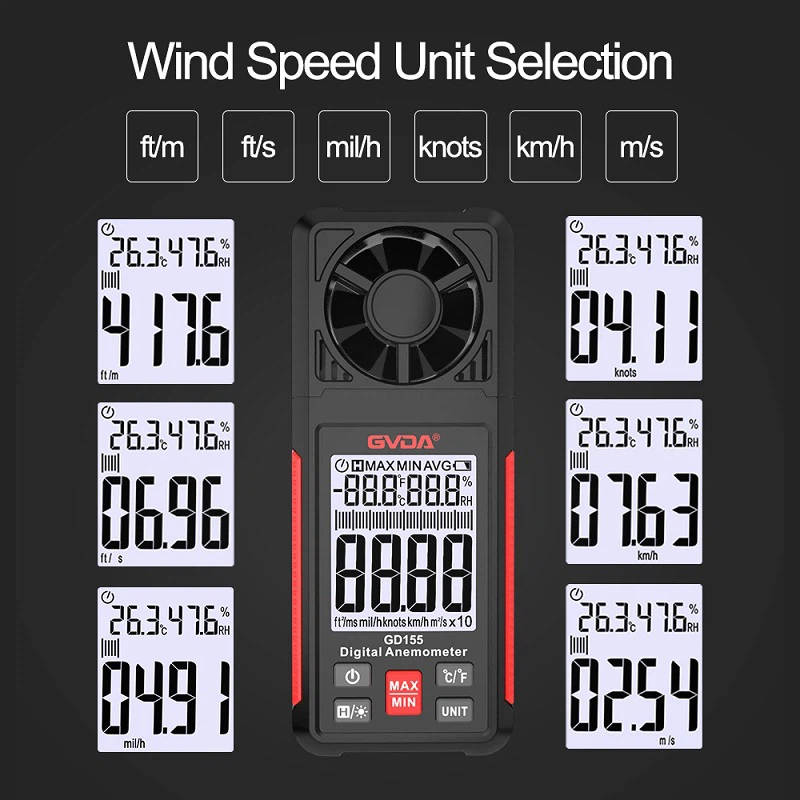 wind speed unit selection -